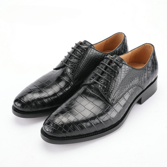 Men's Crocodile Leather Shoes Genuine Leather Casual Formal Business Shoes 