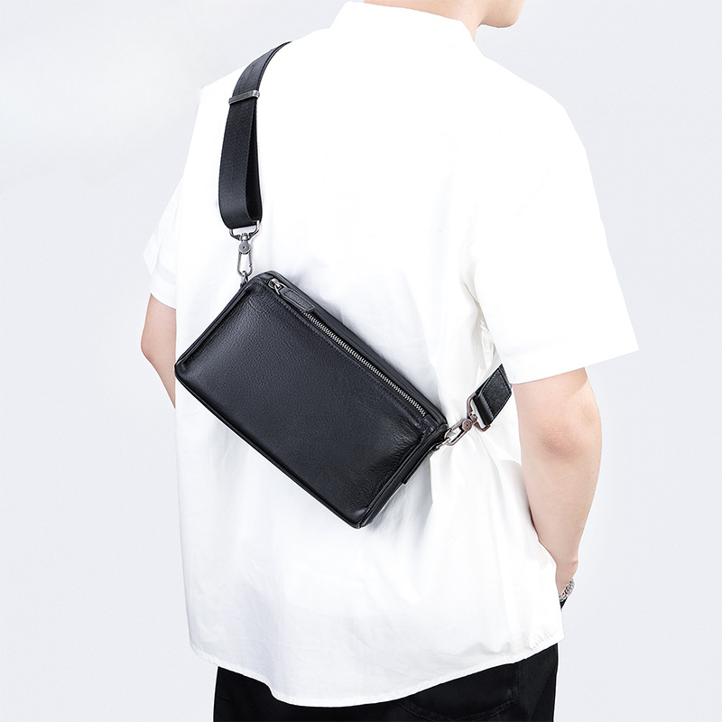 Men's Shoulder Bag Made of Genuine Cowhide Leather High Quality Men's Crossbody Bag Handbag 