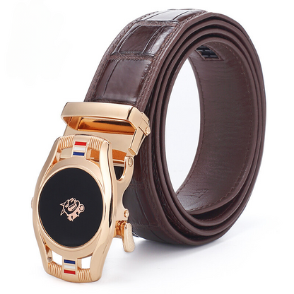 Men's Belt Crocodile Skin Genuine Leather Automatic Buckle Fashion Casual High Quality Men Belt 