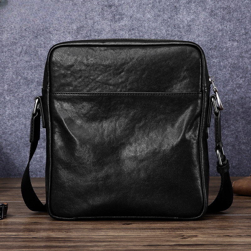 Men's shoulder bag genuine cowhide leather business casual fashion large capacity crossbody bag 