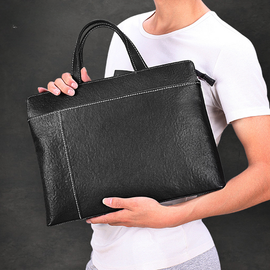 Men's briefcase handbag genuine cowhide leather computer bag business casual men's handbag crossbody bag 