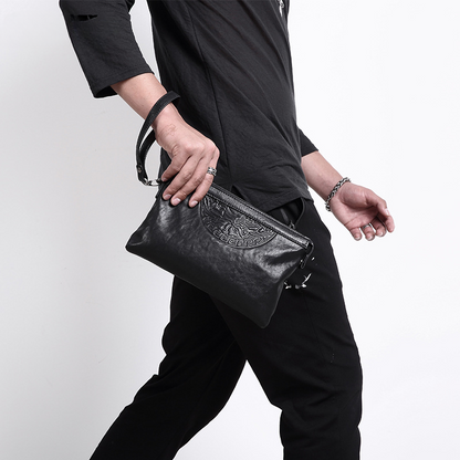 Men's Handbag Cow Leather Large Capacity Business Casual Fashion Men's Bag 