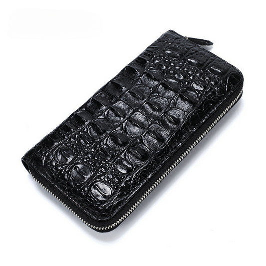 Siamese crocodile skin men's long wallet genuine leather wallet large capacity wallet 