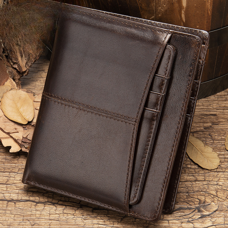 Men's Wallet Cow Leather Genuine Leather Separable Men's Wallet Card Bag 