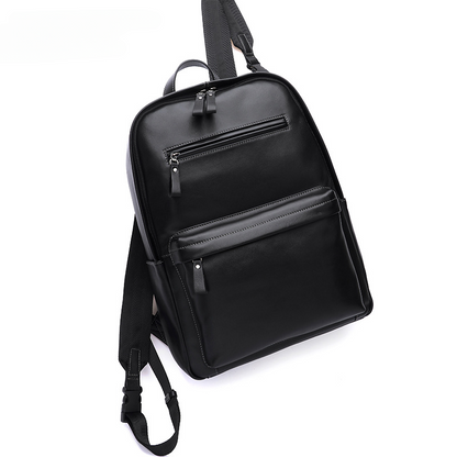 Men's backpack genuine cowhide leather Korean simple fashion casual travel bag computer bag 